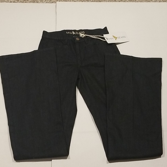 ANTHROPOLOGIE size 25 MIH mid rise kick flare raw wash blue Marrakesh jeans new - Picture 5 of 8